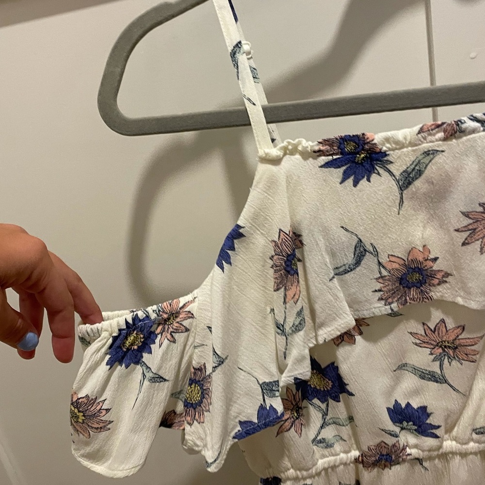 Old Navy, high-low, floral, cold shoulder dress